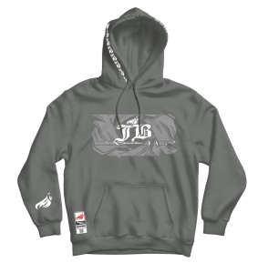 Johnny Blaze Hoodie - 4 Grey Flames  Grey Black  Glow in the Dark Edition 2 - front