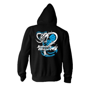 NY Zipped Hoodie - Don't mess with me  [ Black Red / Glow in the Dark  ]  Editia 3