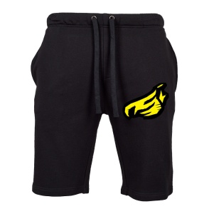 Johnny Blaze Shorts / Bermuda  - JB Huge Flame [ Yellow Black ]  Edition 2