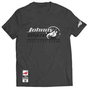 Johnny Blaze T-shirt - Catch the Glow - Grey Silver  Glow in the Dark -  Edition 2- front