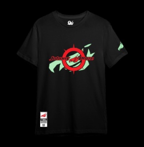 Urban Streetwear Johnny Blaze T-shirt - Aim Target JB Black White  Glow in the Dark