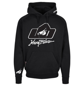 Hoodie PREMIUM Johnny Blaze -  JB Classic 2000 / Glow in the Dark  [ White Black / Stripflock / Rubber Patch ]  Edition 3