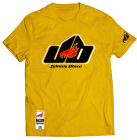 Johnny Blaze T-shirt - Classic Old School [ White Yellow