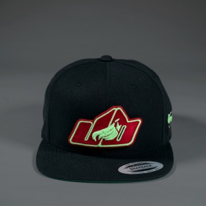 Glow in the dark Johnny Blaze Cap Hat Sapca Streetwear Rap  Urban Street removable red  and black patch