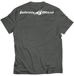 Johnny Blaze T-shirt - Catch the Glow - Grey Silver  Glow in the Dark -  Edition 2- back