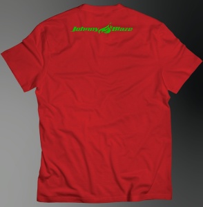 Red T-shirt Johnny Blaze  Natural Born Digger Red Yellow White  Glow in the Dark  model 2025 back of t-shirt