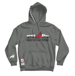 Johnny Blaze Hoodie - Mumble rap is not evolution Black Grey   Glow in the Dark Edition 2