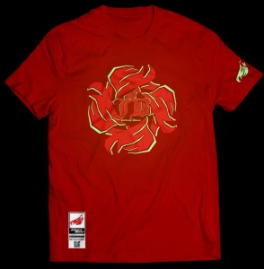 Johnny Blaze T-shirt phosphorescent - Flame Wheel - White Red  Glow in the Dark  Edition 2 front