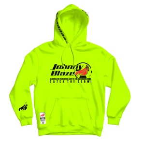 Johnny Blaze Hoodie - Catch the Glow  Black Neon   Edition 2 front