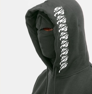 Johnny Blaze Hoodie Mumble rap is not evolution Black Grey   Glow in the Dark Edition 2 sid