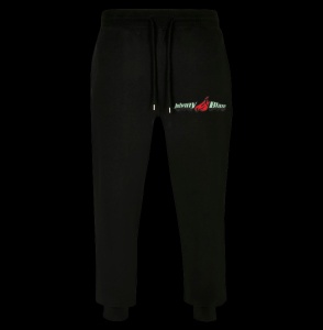 Johnny Blaze Sweatpants - JB Everyday Black White  Glow in the Dark Edition 2 front glow