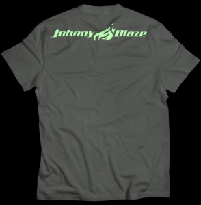 Phosphorescent Johnny Blaze T-shirt - Catch the Glow - Grey Silver -  Edition 2- back