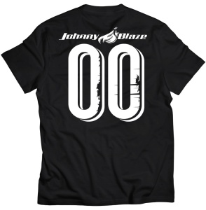 Johnny Blaze T-shirt - JB Zero Zero White Black   Glow in the Dark Edition 2 back