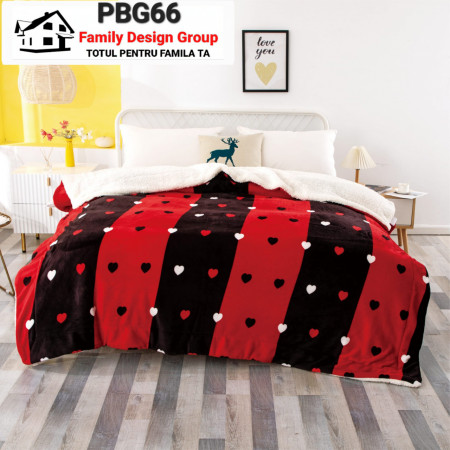 Patura dubla cocolino cu blanita ecologica, Family Design, PBG66, 200X230 cm