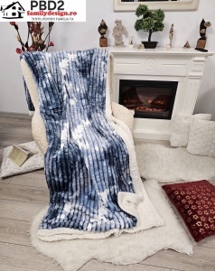 Pătura pufoasa cocolino cu blanită, 200x230cm, PBD2, Transport gratuit