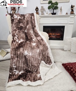 Pătura pufoasa cocolino cu blanită, 200x230cm, PBD6, Transport gratuit