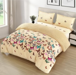 Lenjerie cocolino cu blanită ecologica alba, cu elastic , 4 piese, PBD13