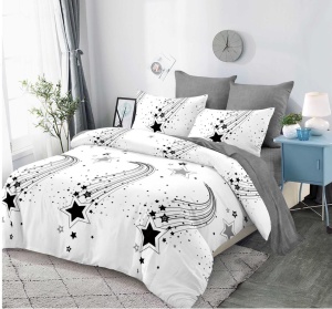 Lenjerii bumbac gros tip finet cu elastic, 6 piese, pat matrimonial, Transport gratuit, cod produs LF0277