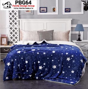Patura dubla cocolino cu blanita ecologica, Family Design, PBG64, 200X230 cm