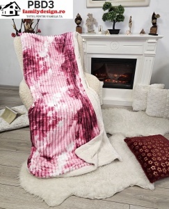Pătura pufoasa cocolino cu blanită, 200x230cm, PBD3, Transport gratuit
