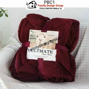 Patura dubla cocolino cu blanita ecologica, Family Design, PBC1, 200X230 cm