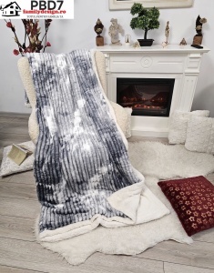 Pătura pufoasa cocolino cu blanită, 200x230cm, PBD7, Transport gratuit