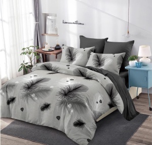 Lenjerii bumbac gros tip finet cu elastic, 6 piese, pat matrimonial, Transport gratuit, cod produs LF0177