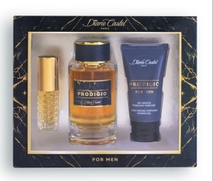 Set cadou 3 produse DC Apa de parfum Prodigio 100 ML+ gel de dus+Mini parfum