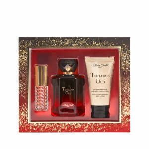 Set cadou 3 produse Tentation Oud, apă de parfum + loțiune de corp + mini parfum - Img 1