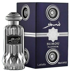 Eau de parfum Sumou Platinum by Lataffa, 100ml, men