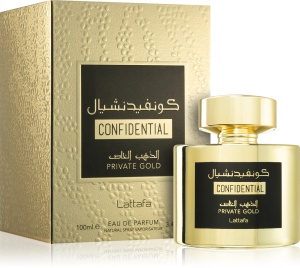 Parfum arabesc Confidential Private Gold by Lattafa, apa de parfum 100 ml, femei - Img 2