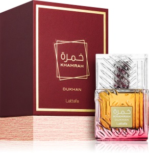 Khamrah Dukhan Lattafa 100 ml, unisex - Img 2