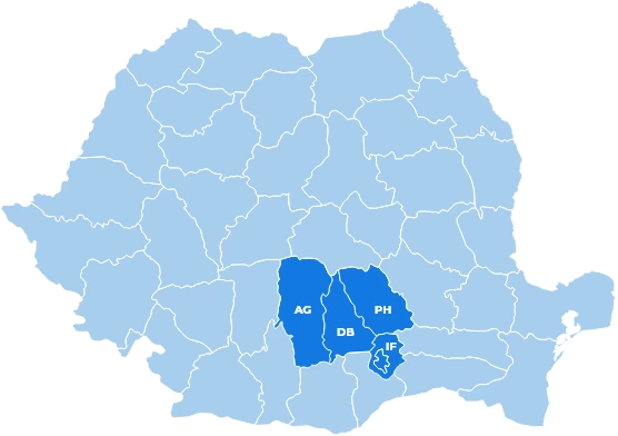 Zona de acoperire București, Ilfov și raza de 100 km