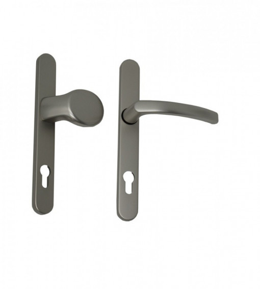 Maner usa de exterior cu sild si buton, cu arc,Blaugelb, Titan, 92 x 30 mm, material aluminiu, KGT30