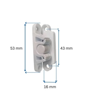 Clips plasa tantari plastic, alb, maro, stejar auriu, gri-antracit - Img 2