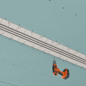 Difuzor liniar de climatizare fără ramă (încastrat în rigips), ERGOVENT LINEO-PRO CONDI 1000x20, 3 fante, racord D160 - Img 5