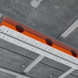 Difuzor liniar de ventilatie fără ramă (încastrat în rigips), ERGOVENT LINEO-PRO 600x20, racord 2xD75 - Img 3