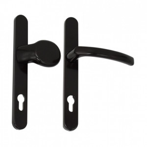 Maner usa de exterior cu sild si buton, cu arc,Blaugelb, culoare maro, 92 x 30 mm, material aluminiu, KGT30