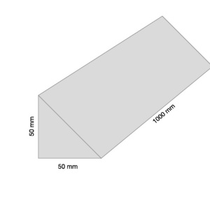 Pana termoizolanta inclinata Blaugelb PES 50x50x100 mm