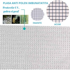 Plasa insecte, anti polen si anti praf, gri, 160 cm latime, protectie impotriva alergenilor si particulelor fine - Img 7