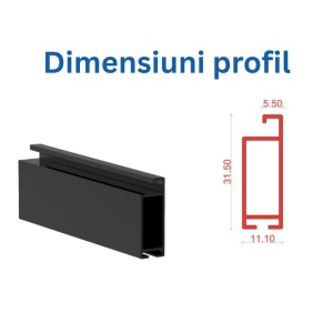Plasa tantari FIXA cu perie, NOVA, GRI ANTRACIT, montaj in toc interior, RAL 7016 - Img 7