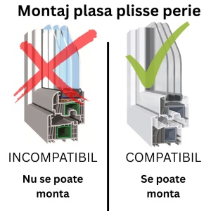 Plasa tantari PLISSE SLIM PERIE 17 mm, montaj in toc interior, ALB, pliabila, 1 CANAT - Img 8
