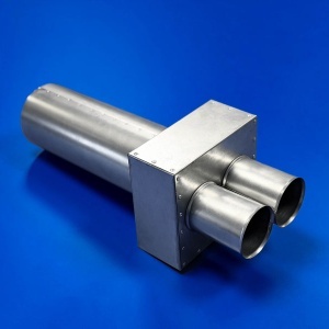 Plenum neizolat axial 3x90 racord valva DN125