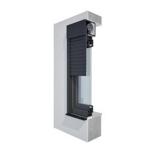 Rulou exterior suprapus, acționare electrică - Alb