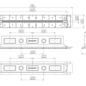 Difuzor liniar de ventilație fără cadru (încastrat în rigips) ERGOVENT LINEO PRO CONDI 125, 1050×20, racord 2×D125 - Img 2