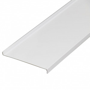 Glaf exterior aluminiu, alb, 15 cm