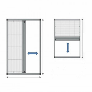 Plasa tantari tip plisse, MARO DESCHIS, pliabila, 1 CANAT, RAL 8014