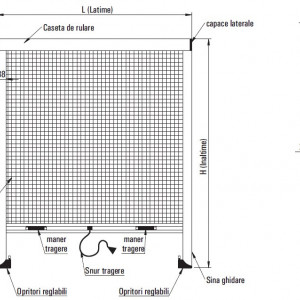 Plasa tantari tip RULOU, GRI ANTRACIT, retractabila - Img 2