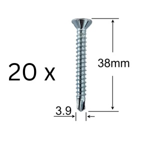 20 suruburi autoforante PH2, cap inecat 3.9x38