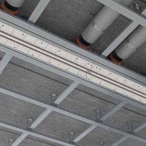 Difuzor liniar de ventilație fără cadru cu 2 slot-uri (încastrat în rigips), ERGOVENT LINEO-PRO CONDI 125, 2×1050×20, racord 2xD125 - Img 5